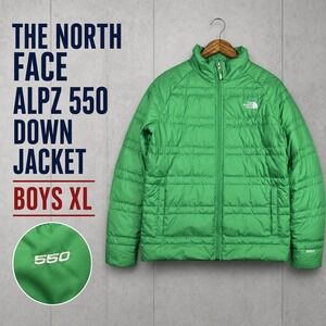 The North Face Alpz 550 Down Jacket Boys XL 18/20 Green Puffer Coat